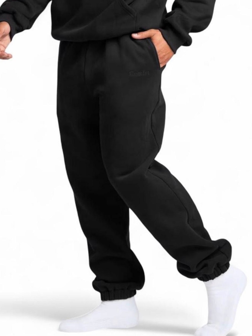 Men's Black Fleece Jogger Pants